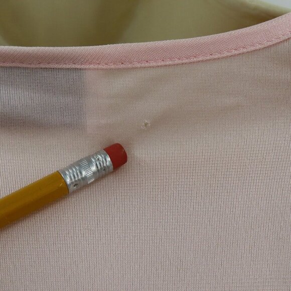 VTG Vanity Fair Women Medium Solid Pink Lace Trim Button Front Nightgown Dress - Picture 6 of 11